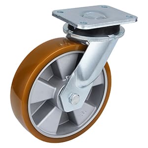 Rodas giratórias de poliuretano para fundição de carga extra pesada com rotação de 360 graus