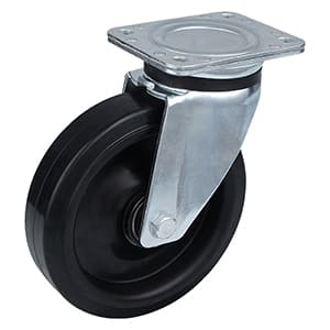 Rodízios giratórios para serviços pesados com roda de borracha elástica Fabricante Taishan